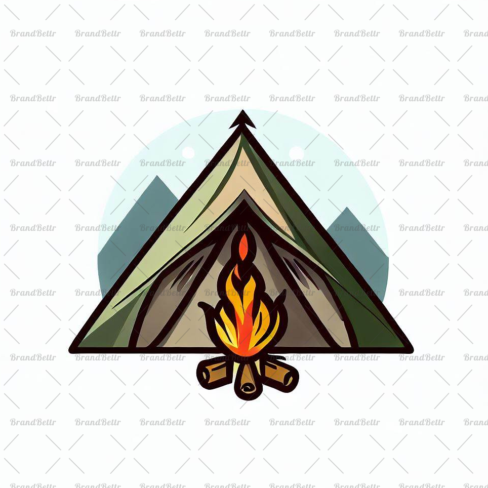 Zelt und Lagerfeuer